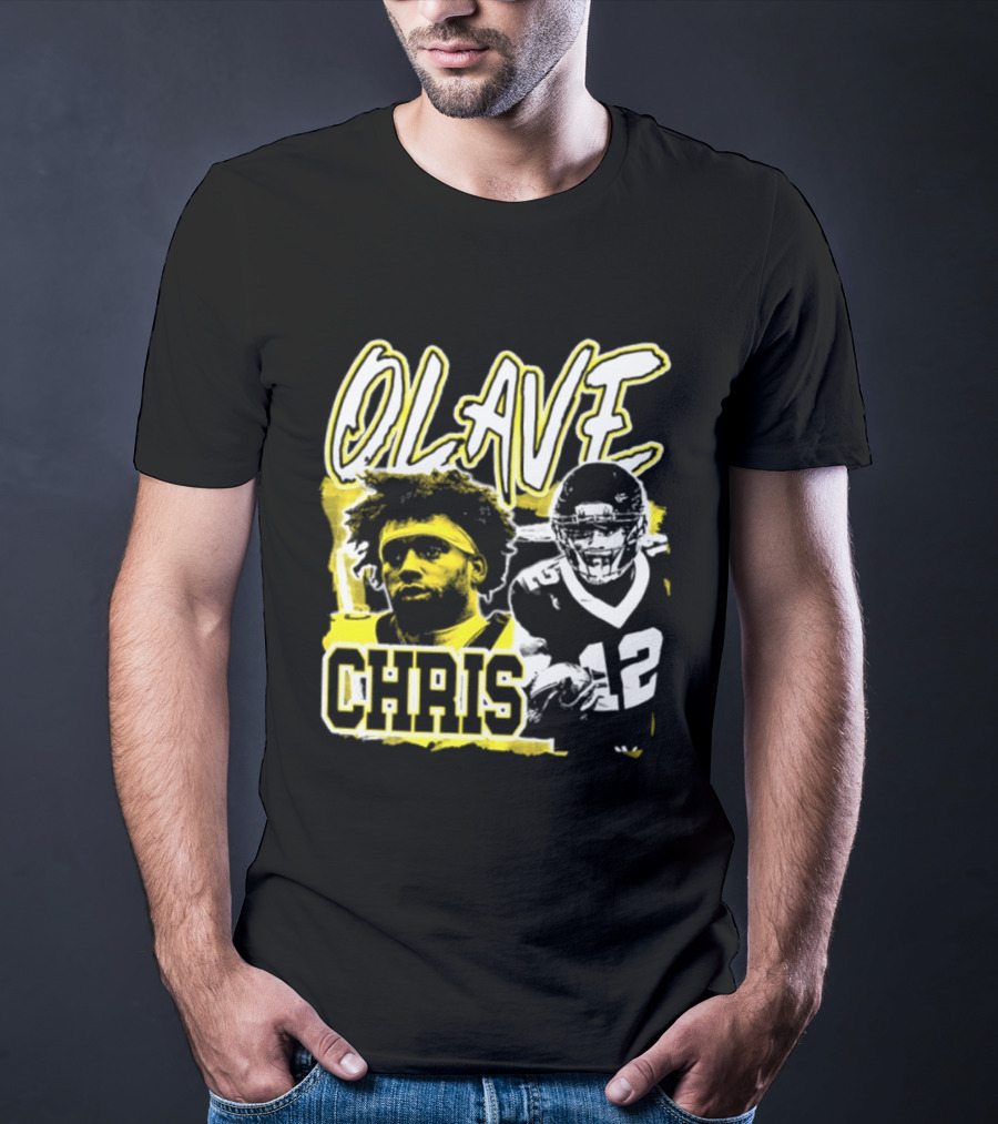 Chris Olave 12 New Orleans Saints Football Player Two Sided T-Shirt