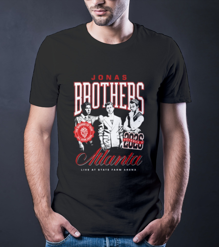 Jonas Brothers Atlanta State Farm Arena 2024 October Live Burning Up All Over Again T-Shirt