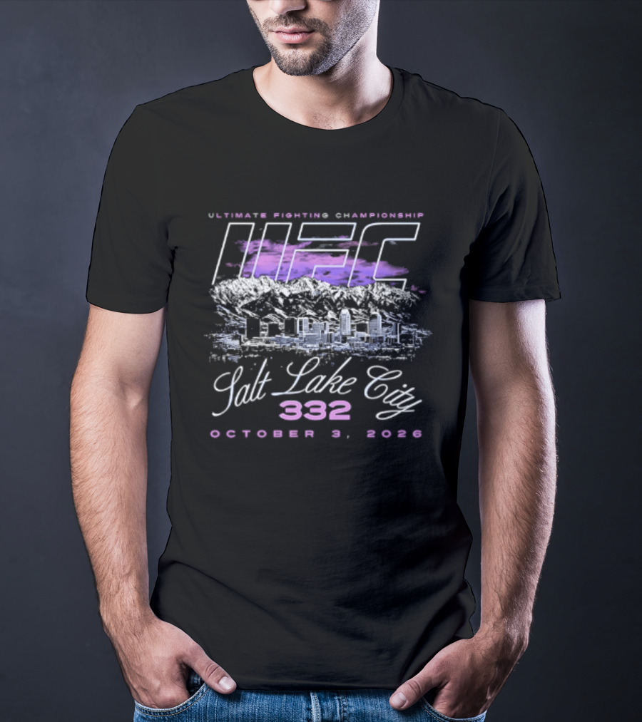 Ultimate Fighting Championship UFC 332 Outdoors Salt Lake City October 3 2026 T-Shirt
