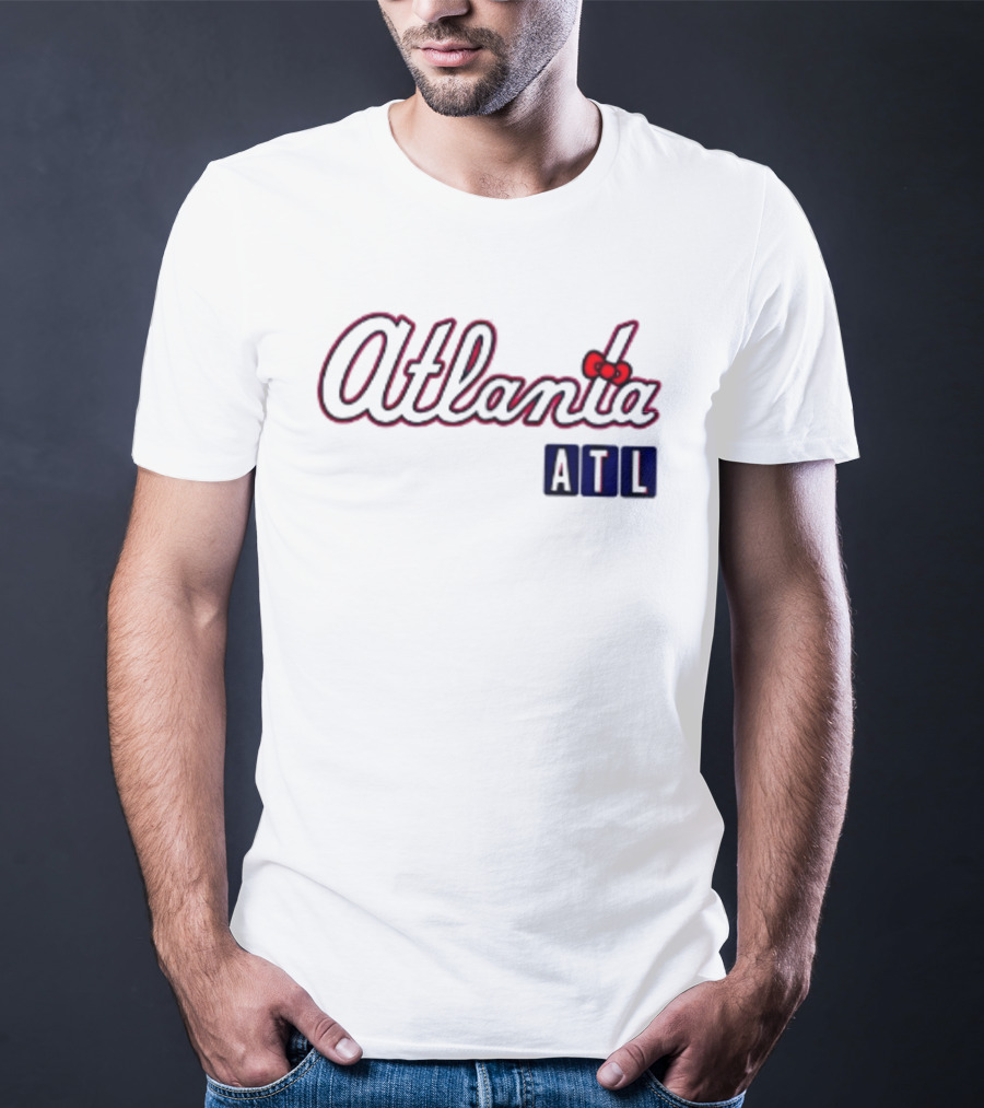 Atlanta Braves Hello Kitty ATL 2026 Baseball Cartoon Collaboration T-Shirt