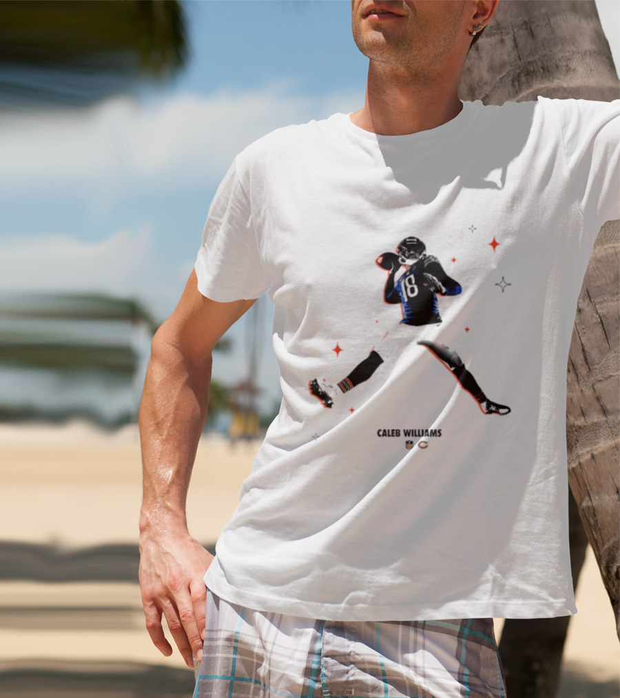 Caleb Williams Chicago Bears Fly Air Jordan 8 Pose T-Shirt