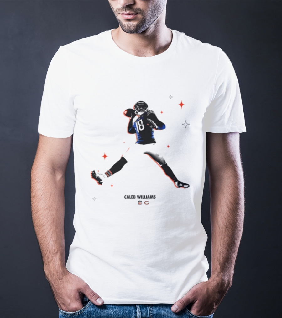 Caleb Williams Chicago Bears Fly Air Jordan 8 Pose T-Shirt