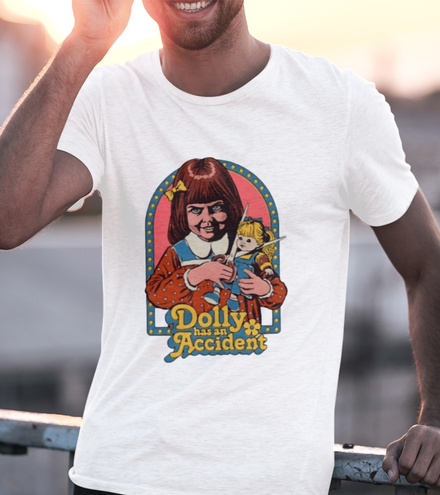 Dolly Has An Accident Creepy Doll Steven Rhodes T-Shirt