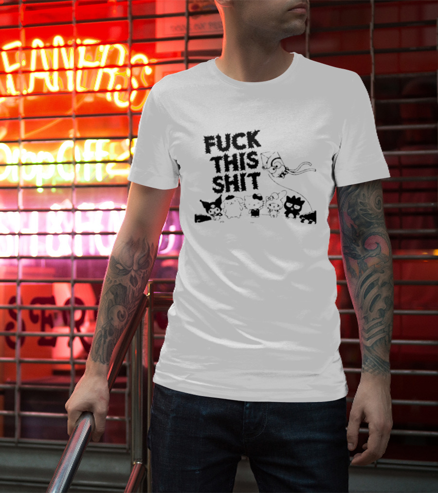 Sanrio Hello Kitty Characters 'Fuck This Shit' Cartoon T-Shirt