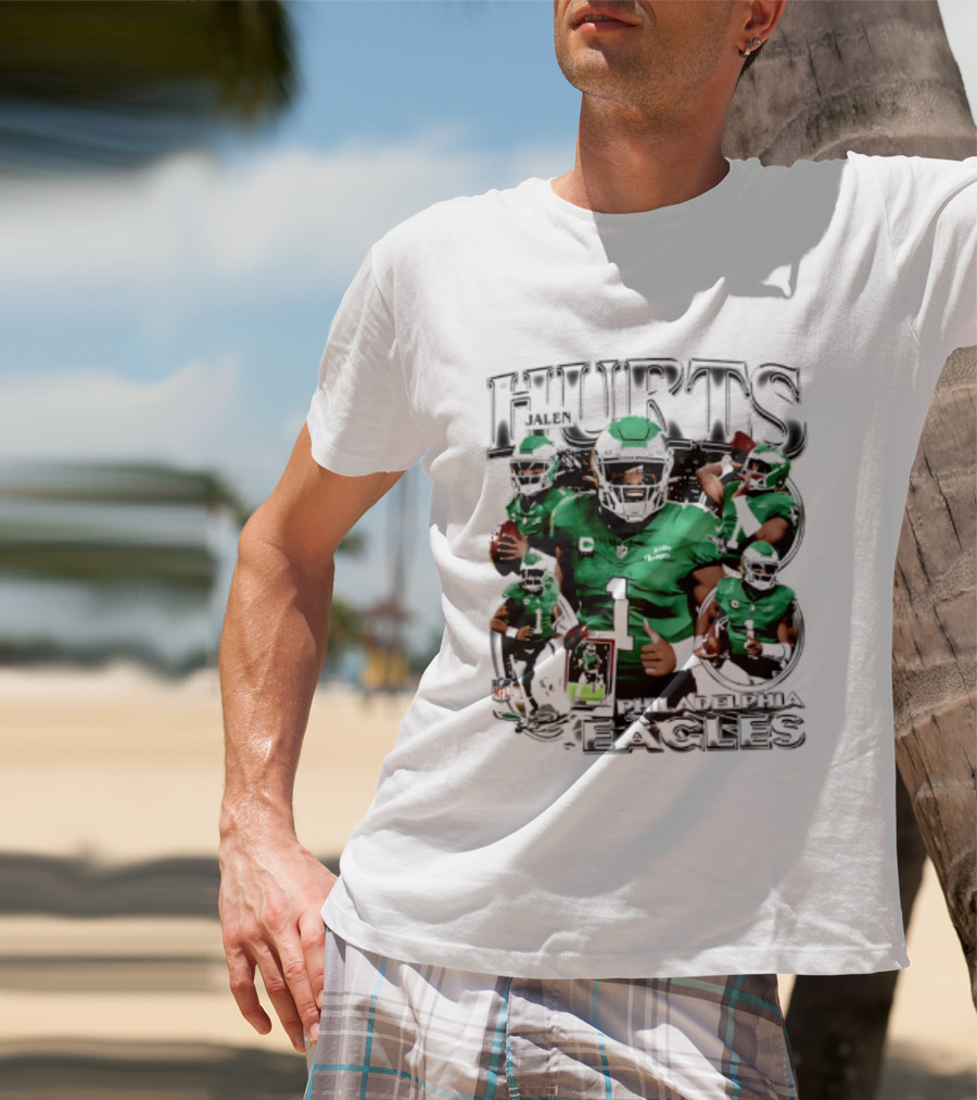 Jalen Hurts Philadelphia Eagles 2026 Hurts Player Collage T-Shirt