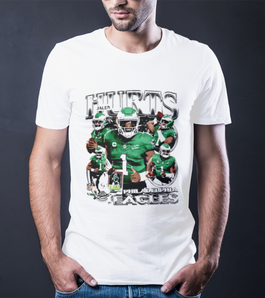 Jalen Hurts Philadelphia Eagles 2026 Hurts Player Collage T-Shirt