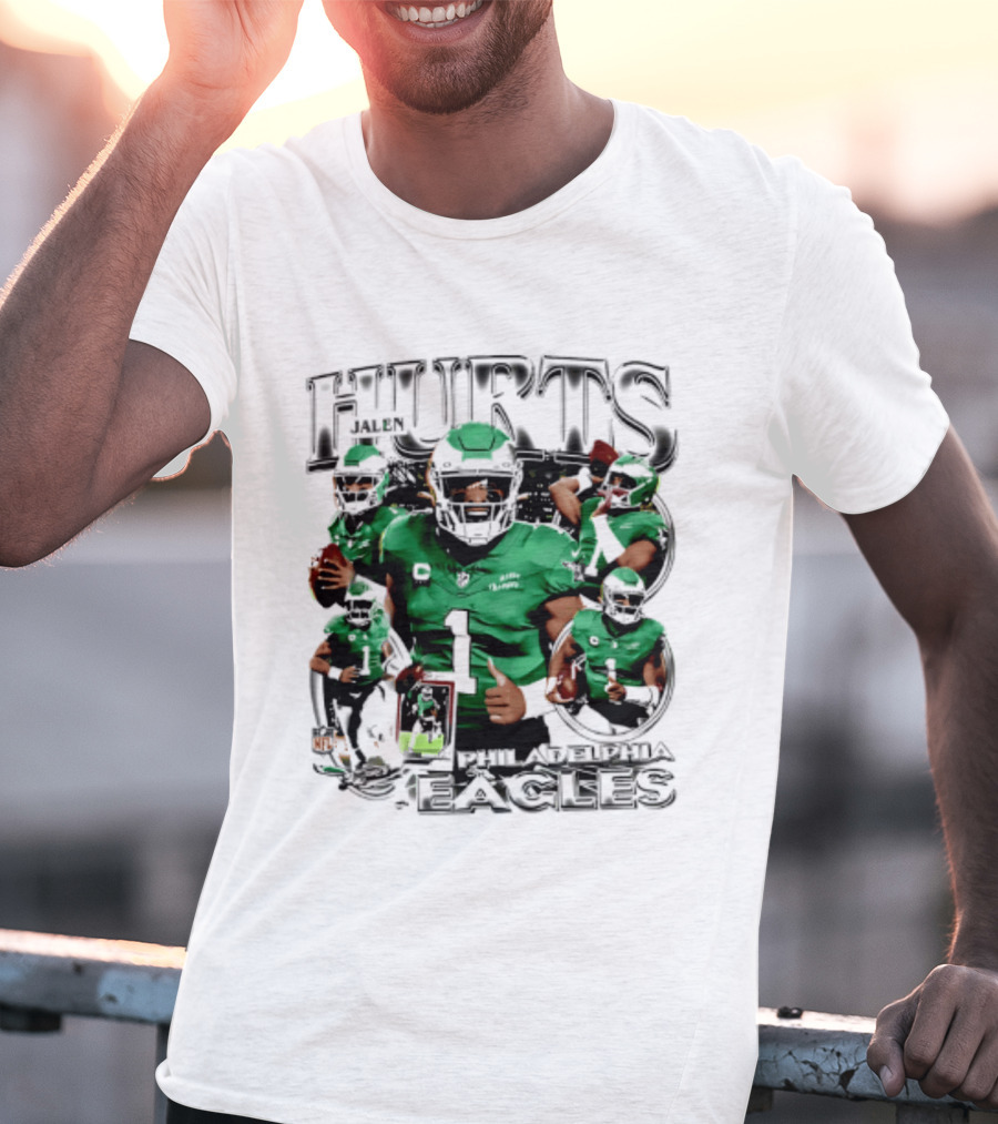 Jalen Hurts Philadelphia Eagles 2026 Hurts Player Collage T-Shirt