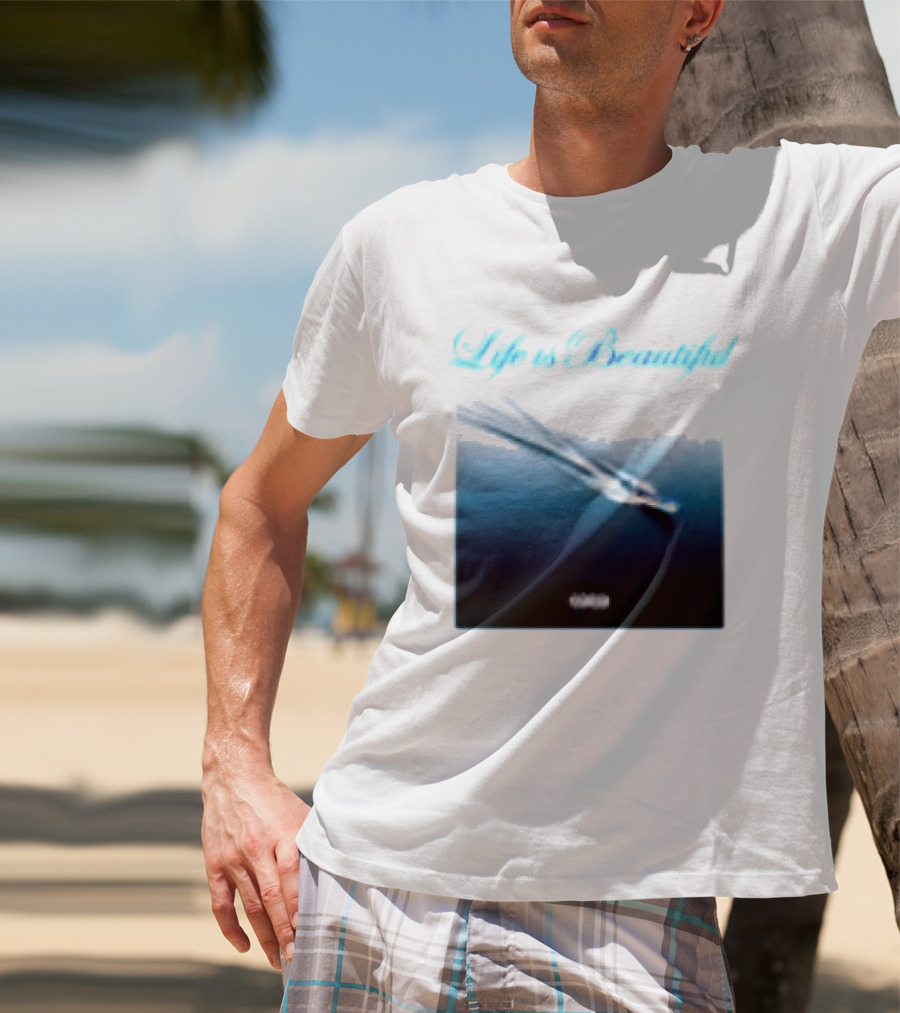 Life Is Beautiful Album White Larry June Shop T-Shirt