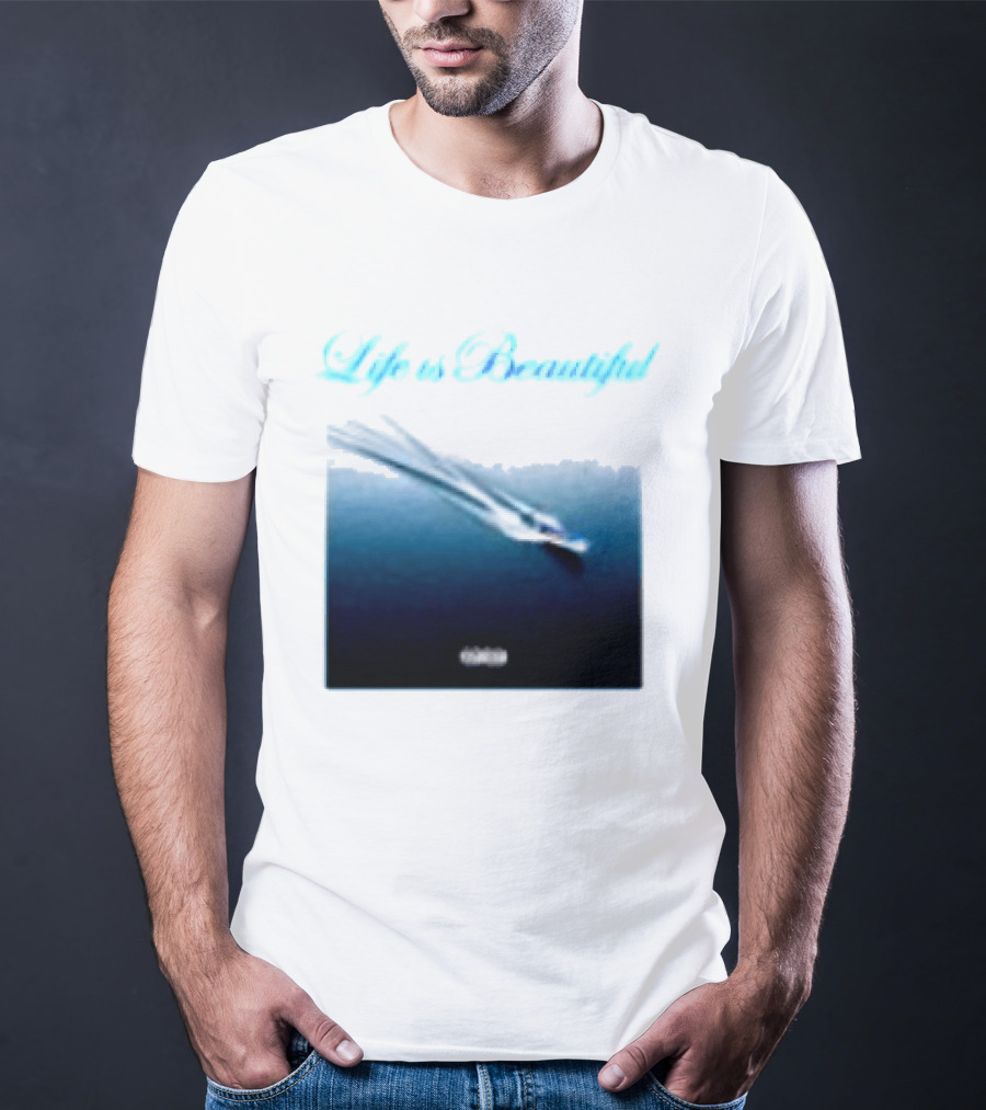 Life Is Beautiful Album White Larry June Shop T-Shirt