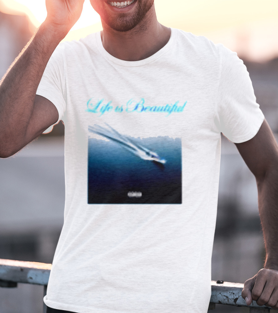 Life Is Beautiful Album White Larry June Shop T-Shirt