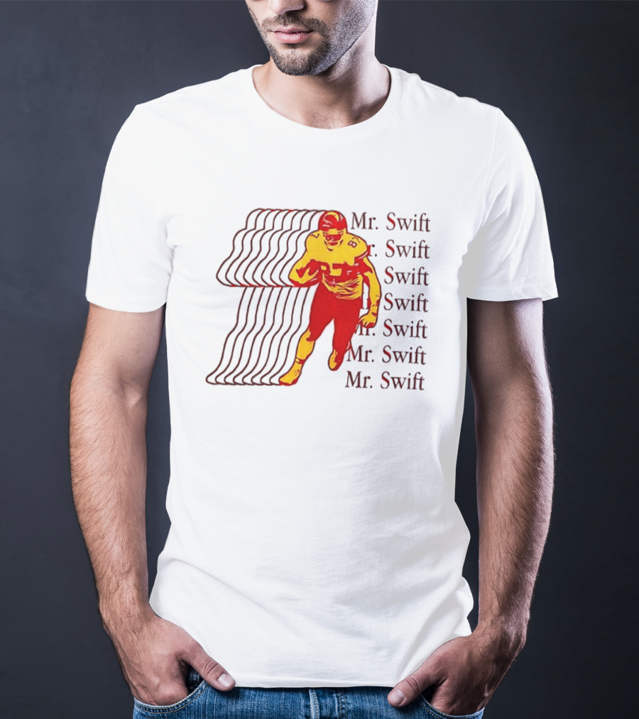 Mr. Swift 87 Kansas City Chiefs Football Player 2 Sided Back T-Shirt