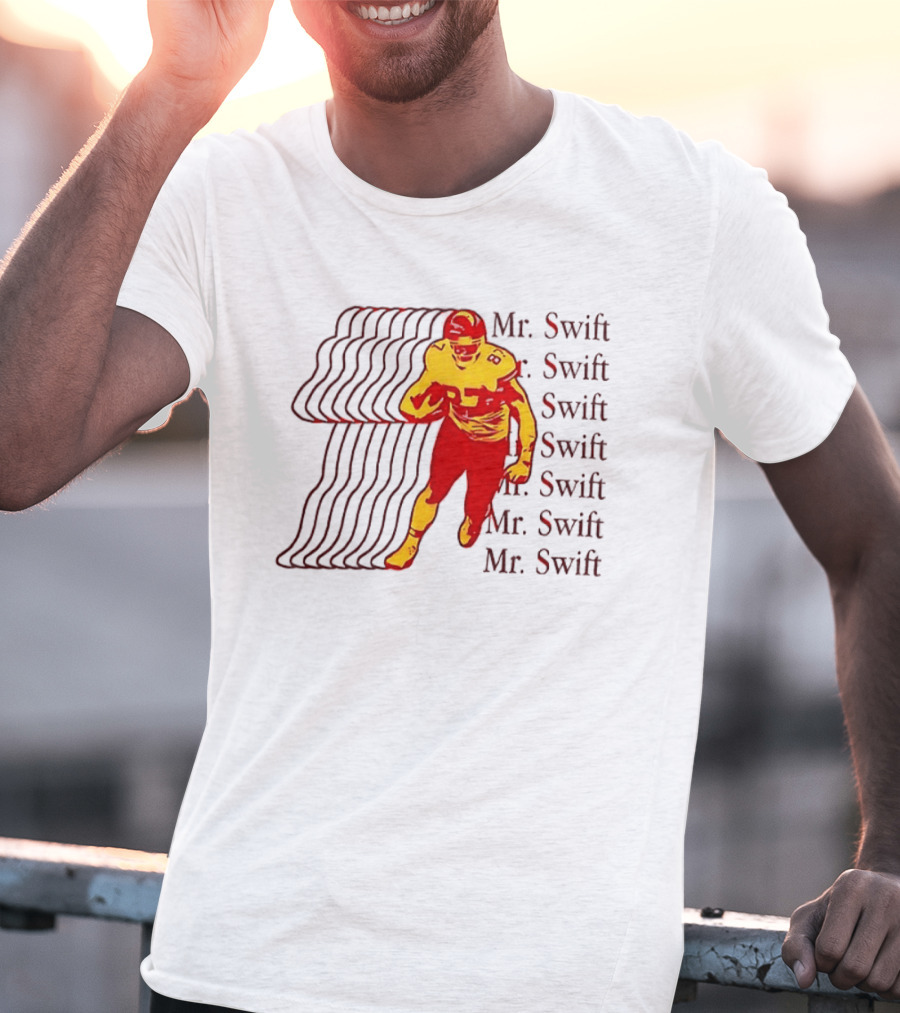 Mr. Swift 87 Kansas City Chiefs Football Player 2 Sided Back T-Shirt