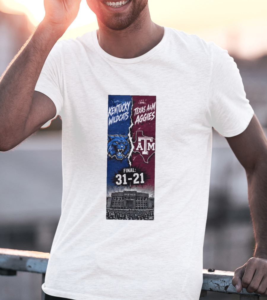 Kentucky Wildcats Vs Texas A&M Aggies Final 2026 Score 31 21 At Kyle Field T-Shirt
