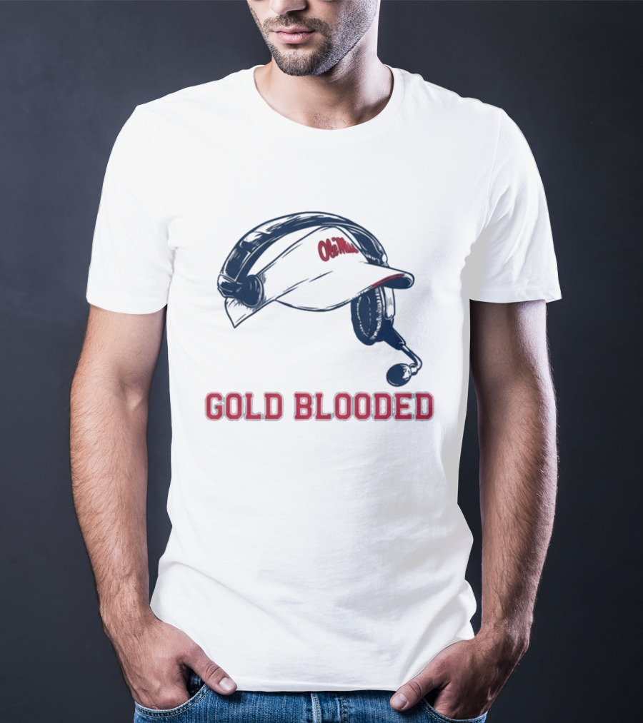 Ole Miss Head Coach Visor Gold Blooded T-Shirt