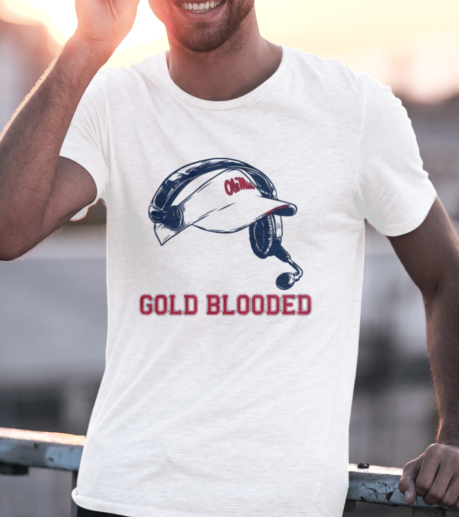 Ole Miss Head Coach Visor Gold Blooded T-Shirt