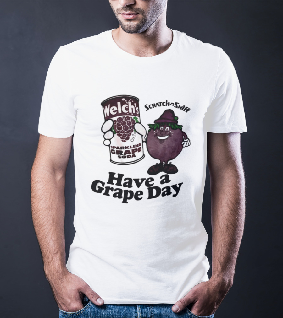 Welch's Scratch N Sniff Sparkling Grape Have A Grape Day T-Shirt