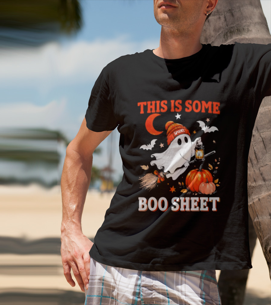 This Is Some Boo Sheet Spooky Ghost Lantern Pumpkin Halloween T-Shirt