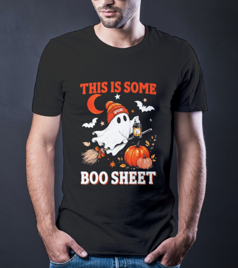 This Is Some Boo Sheet Spooky Ghost Lantern Pumpkin Halloween T-Shirt