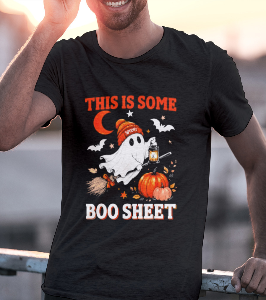 This Is Some Boo Sheet Spooky Ghost Lantern Pumpkin Halloween T-Shirt