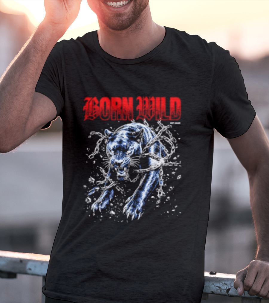 Born Wild Panther Urban Streetwear Athletic Supply T-Shirt