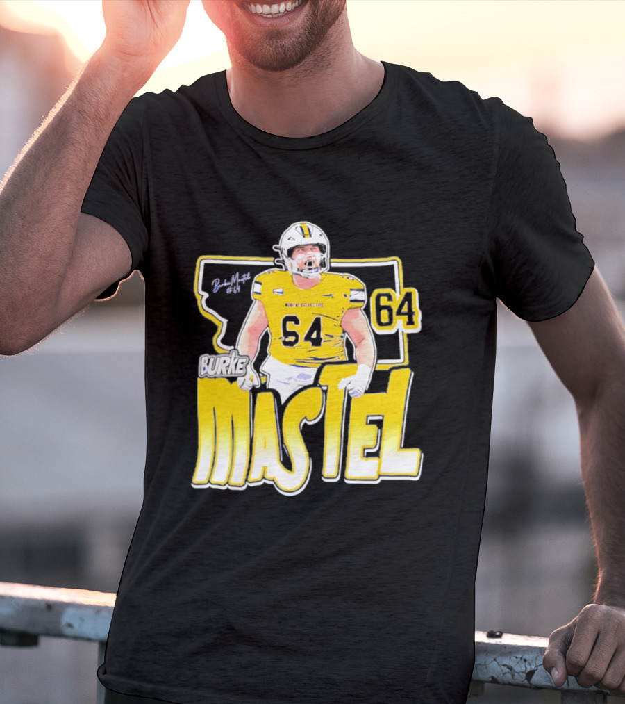 Burke Mastel 2026 Montana State Bobcats Player 64 Caricature T-Shirt