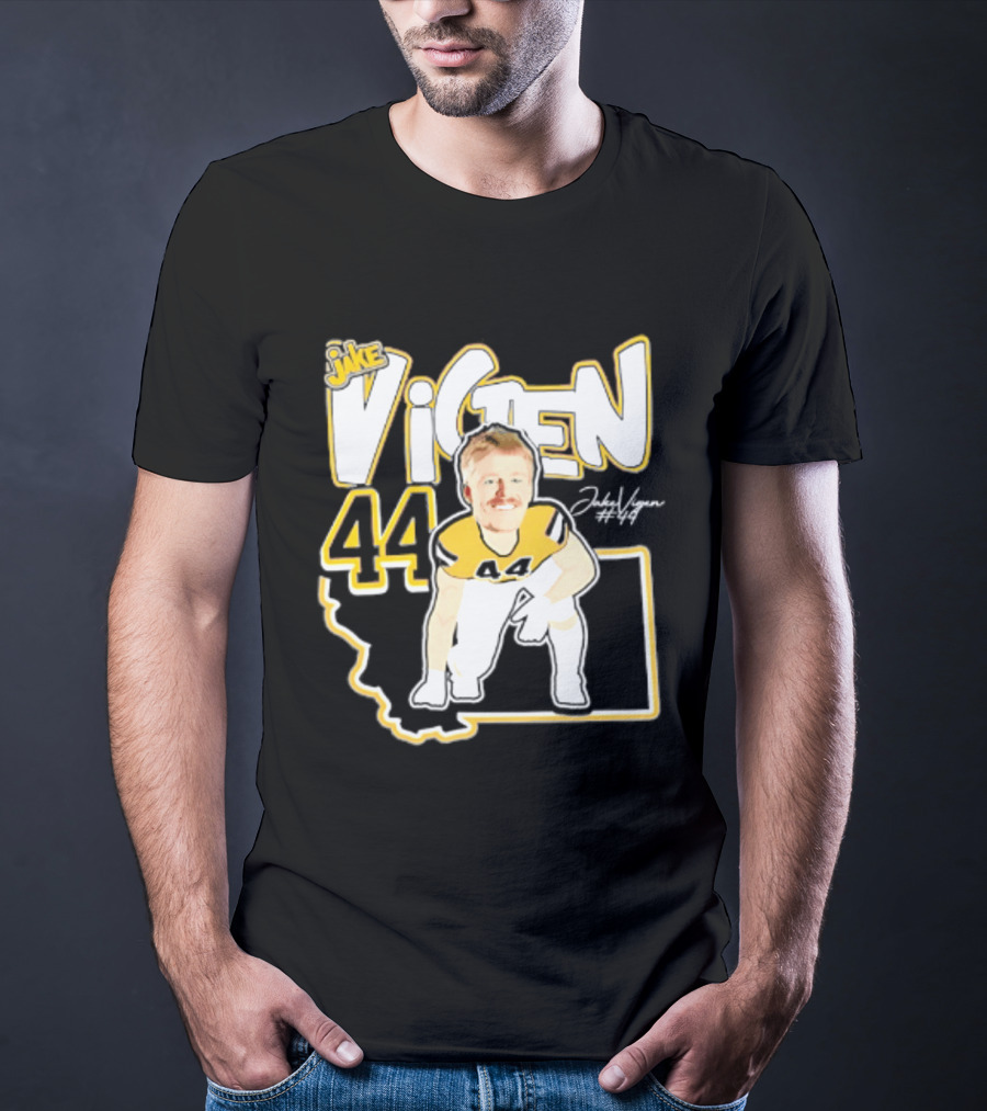 Jake Vigen 44 Montana State Bobcats Player 2026 Caricature T-Shirt