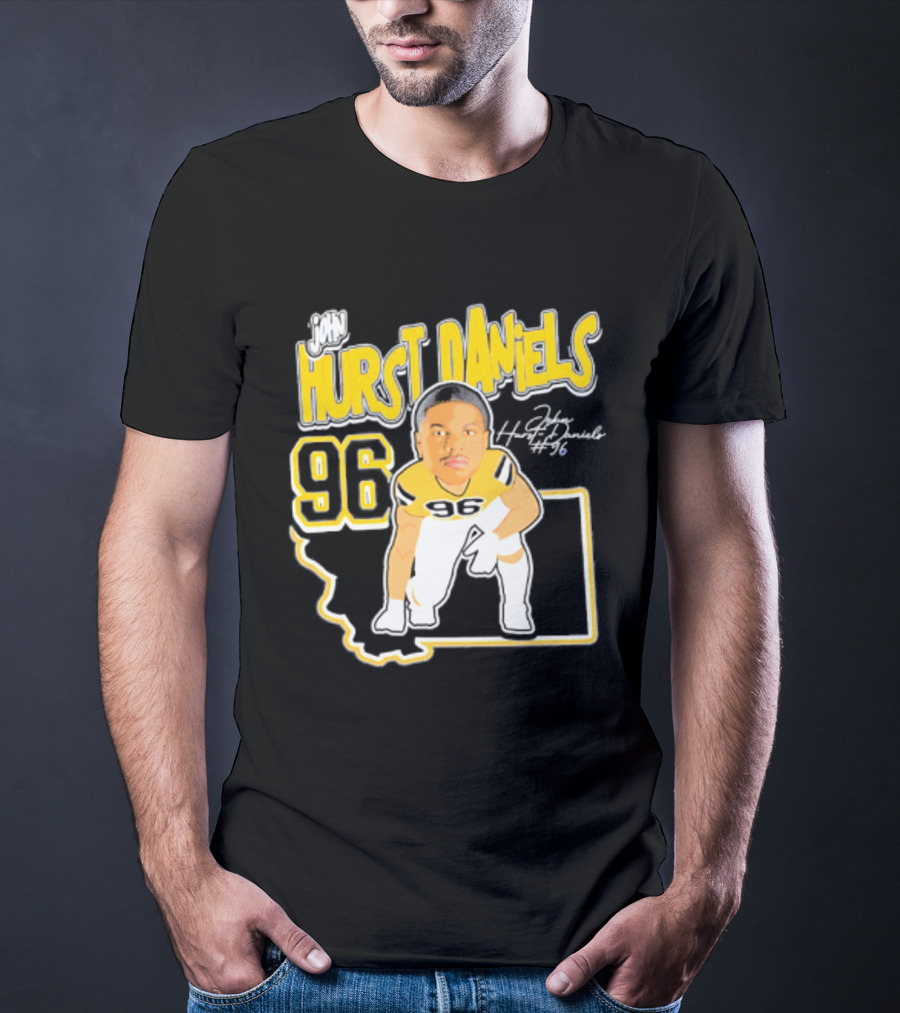 Montana State Bobcats 2026 Hurst Daniels 96 Player Caricature T-Shirt