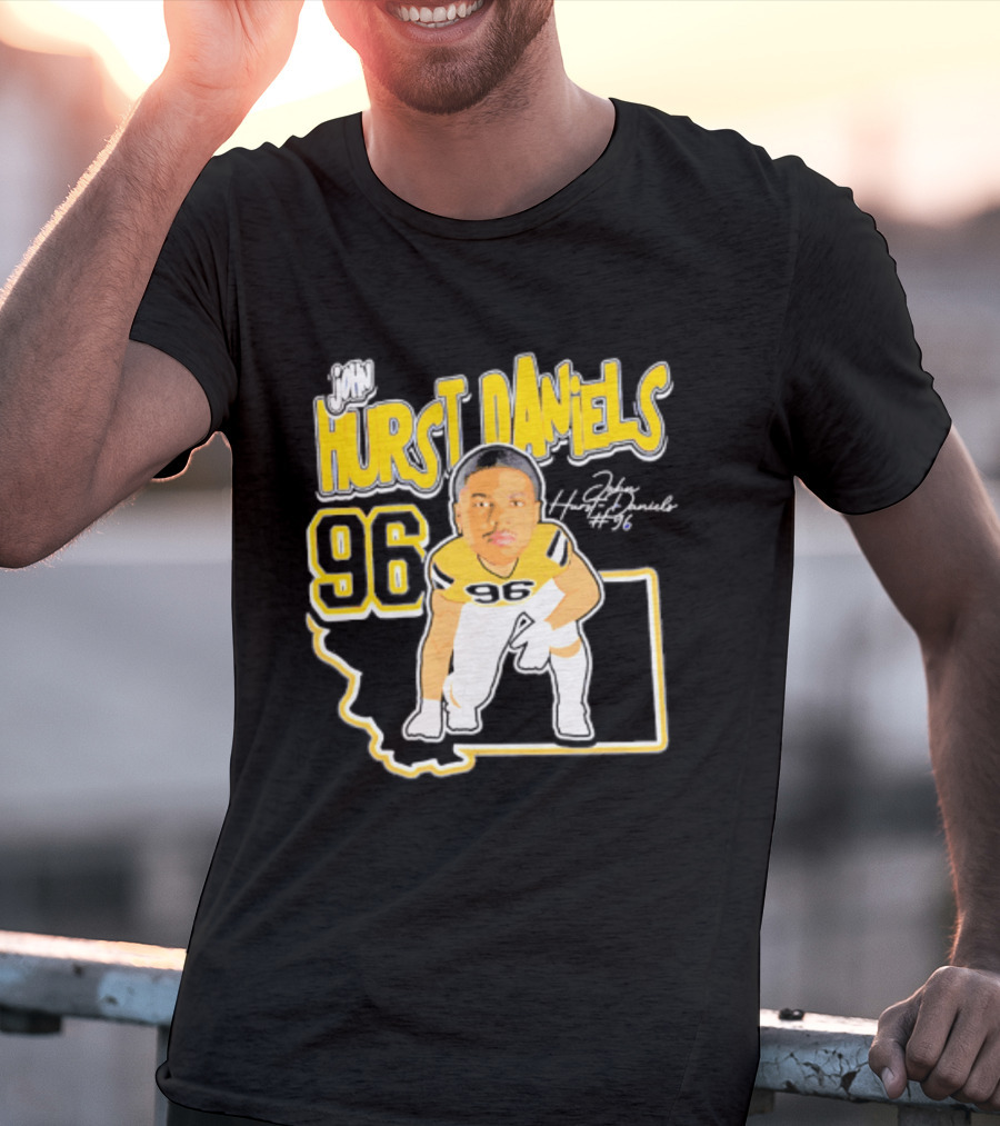 Montana State Bobcats 2026 Hurst Daniels 96 Player Caricature T-Shirt