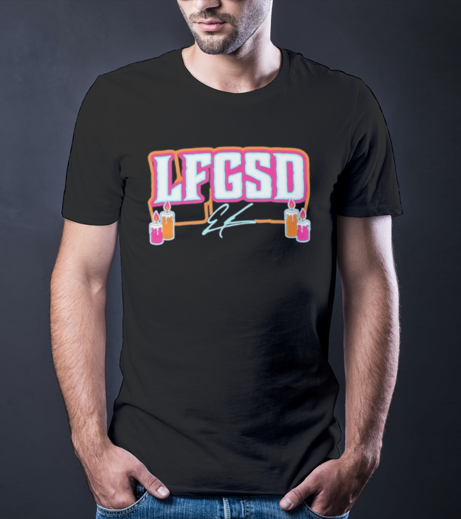 LFGSD Ethan San Diego Padres Candles T-Shirt