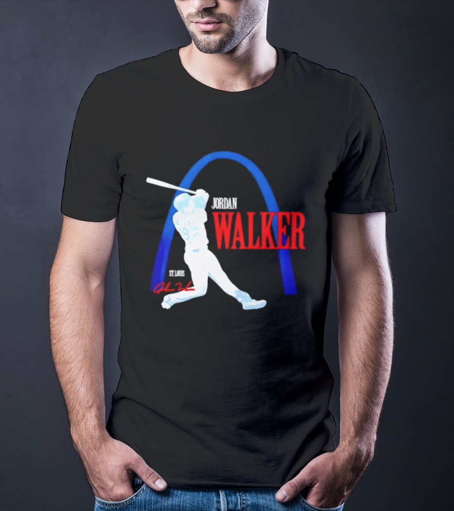 Jordan Walker St Louis Cardinals Gateway Arch Baseball Player T-Shirt