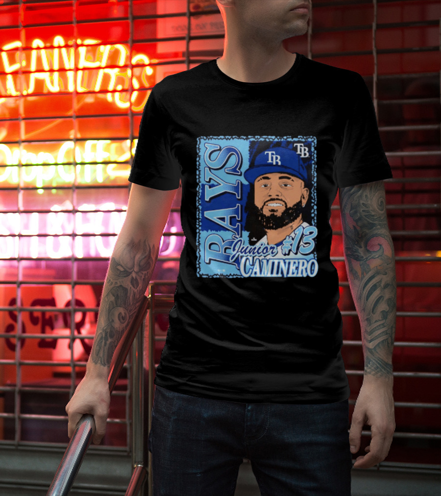 Junior Caminero #13 Tampa Bay Rays TB Player Profile T-Shirt