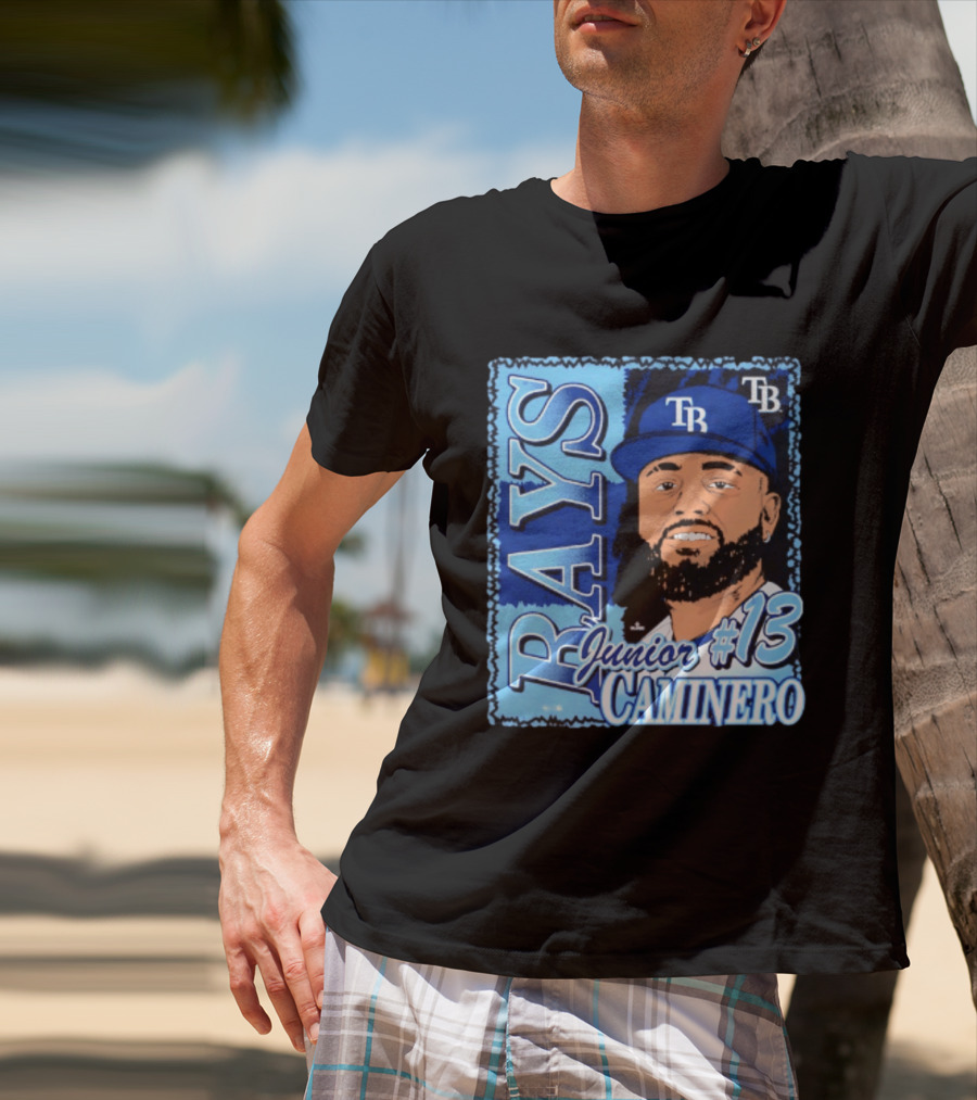 Junior Caminero #13 Tampa Bay Rays TB Player Profile T-Shirt