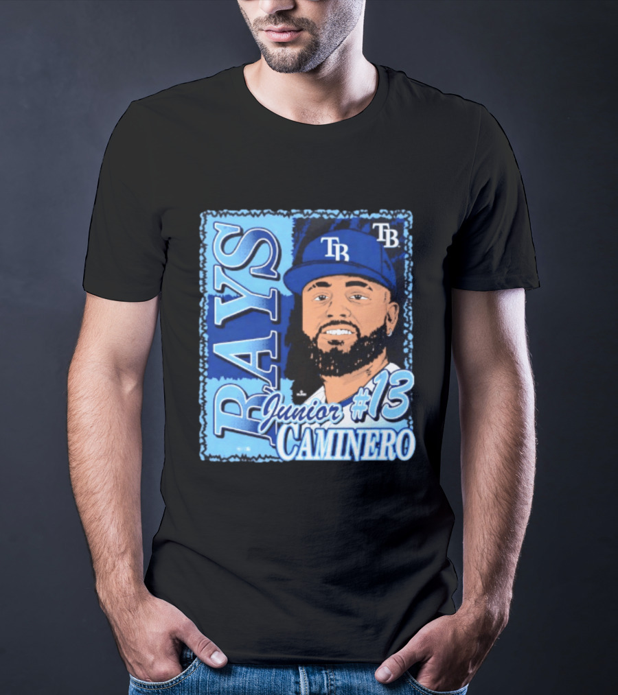 Junior Caminero #13 Tampa Bay Rays TB Player Profile T-Shirt