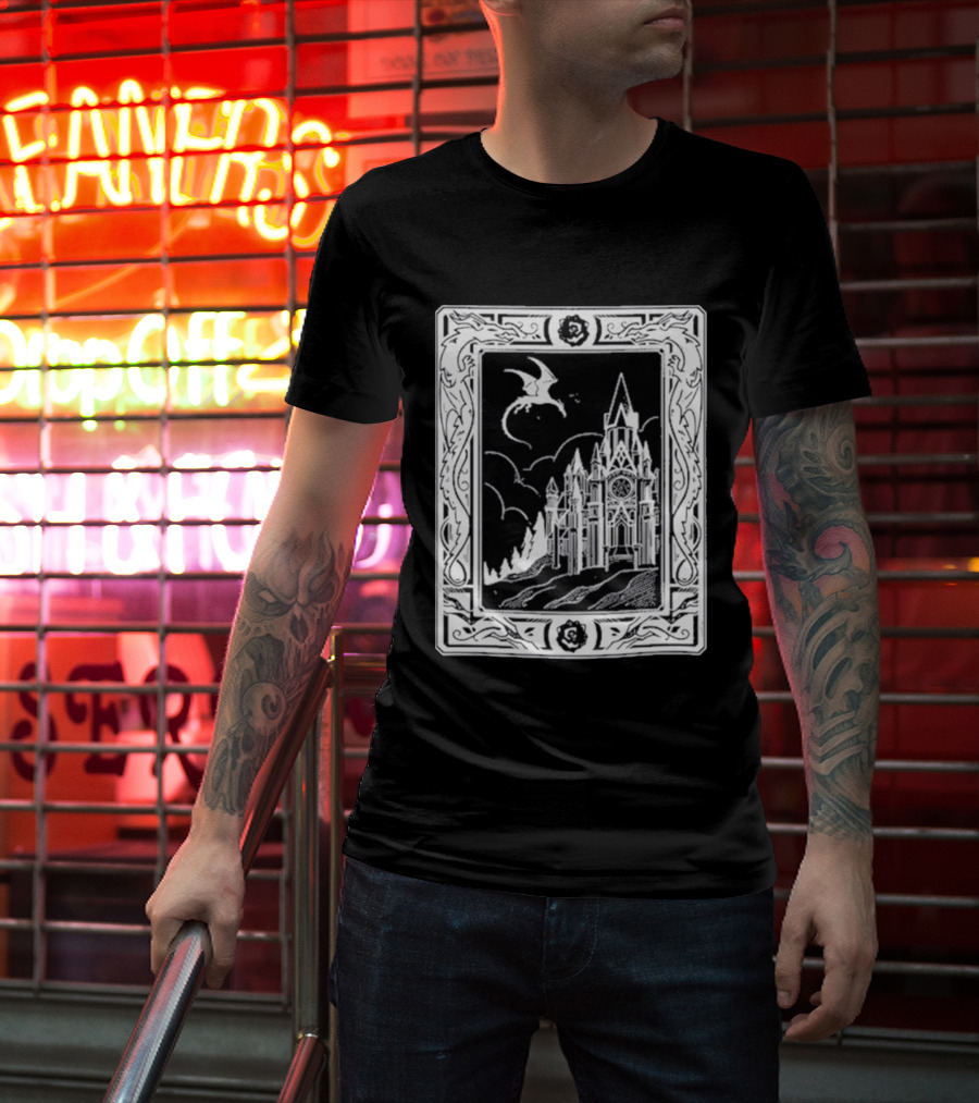 GeminiTay Castle Dragon Gothic Fantasy T-Shirt