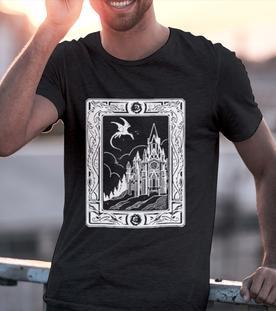 GeminiTay Castle Dragon Gothic Fantasy T-Shirt