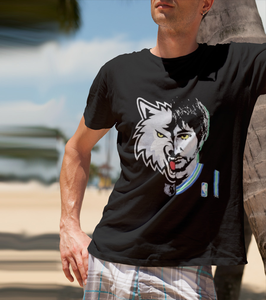 Majestic Ricky Rubio Minnesota Timberwolves NBA Game Face T-Shirt