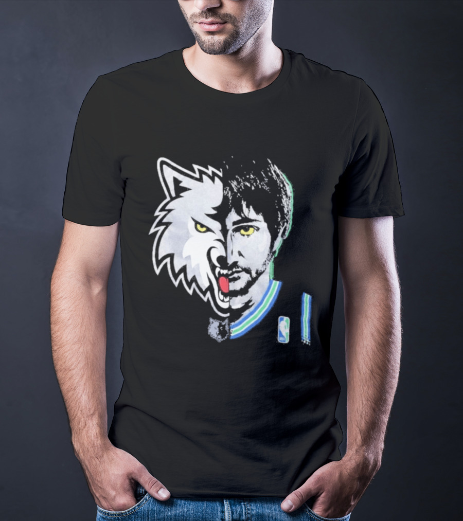 Majestic Ricky Rubio Minnesota Timberwolves NBA Game Face T-Shirt
