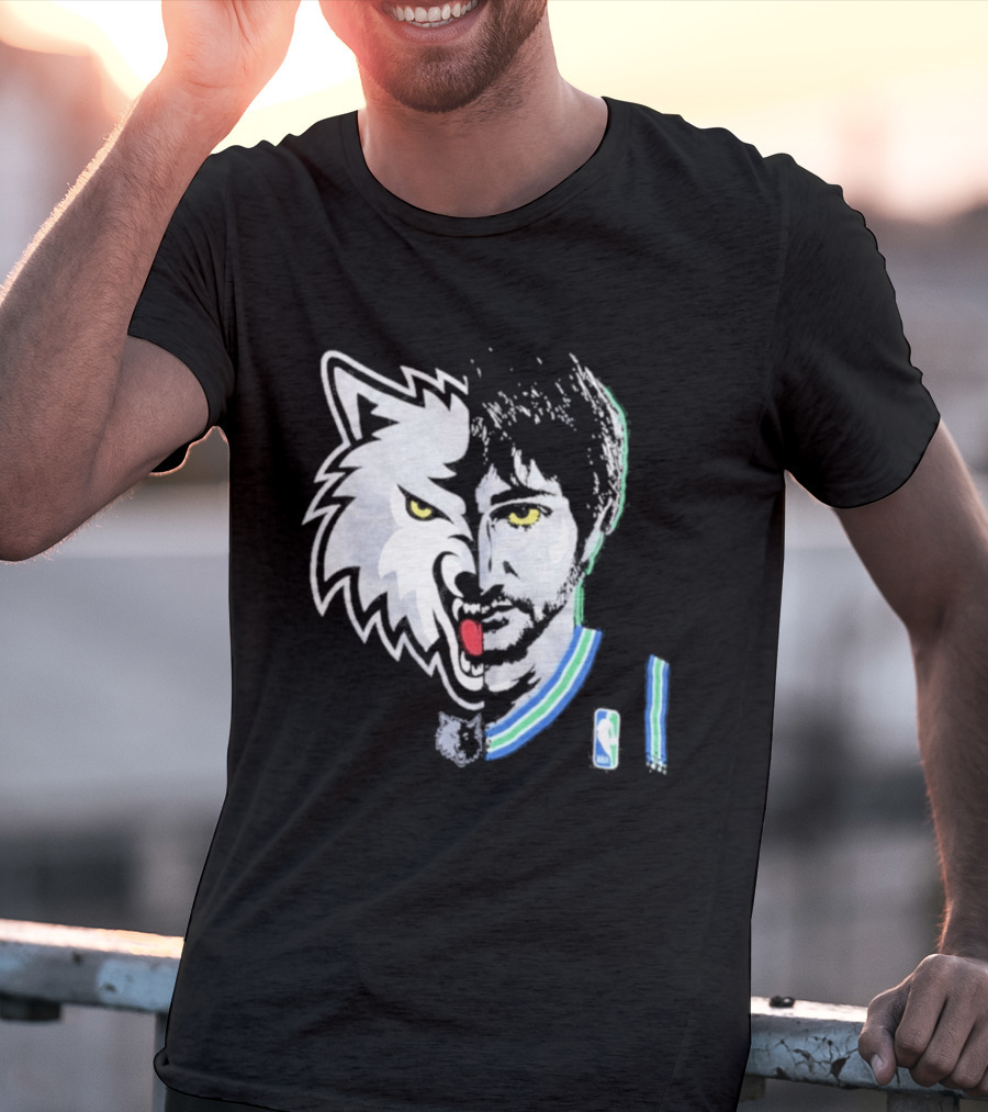 Majestic Ricky Rubio Minnesota Timberwolves NBA Game Face T-Shirt