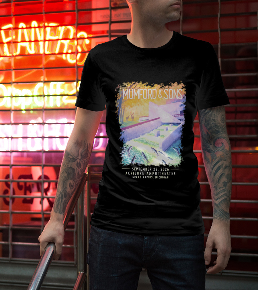 Mumford And Sons Acrisure Amphitheater September 22 2026 Grand Rapids MI Concert Event T-Shirt