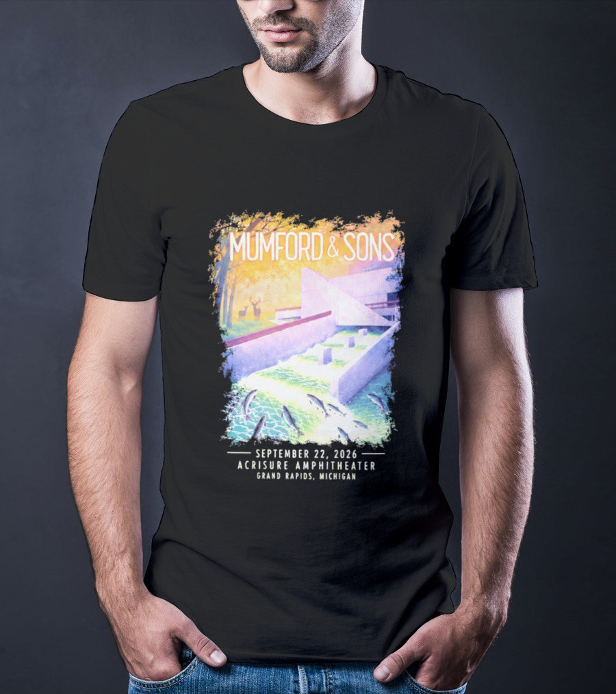 Mumford And Sons Acrisure Amphitheater September 22 2026 Grand Rapids MI Concert Event T-Shirt