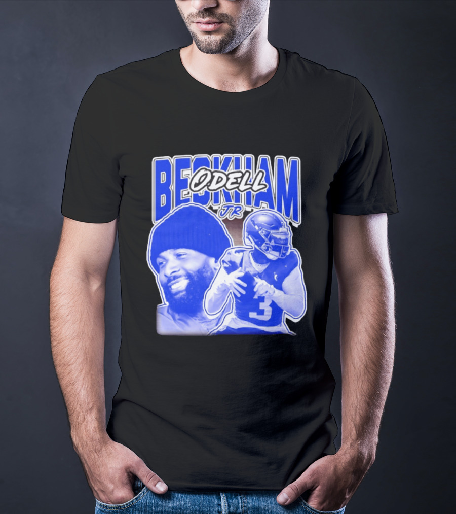 Odell Beckham Jr New York Giants Beckham JR Football Helmets Sports T-Shirt