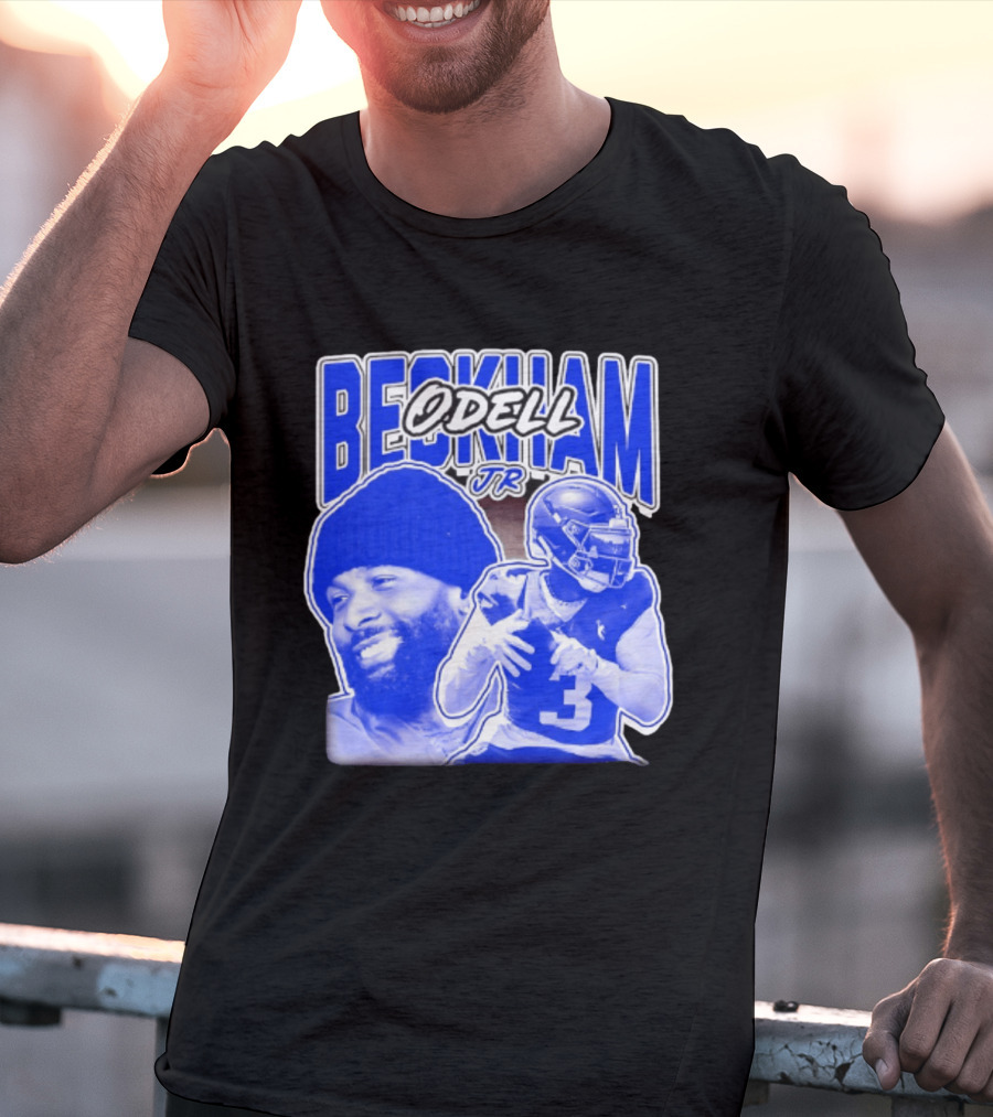 Odell Beckham Jr New York Giants Beckham JR Football Helmets Sports T-Shirt