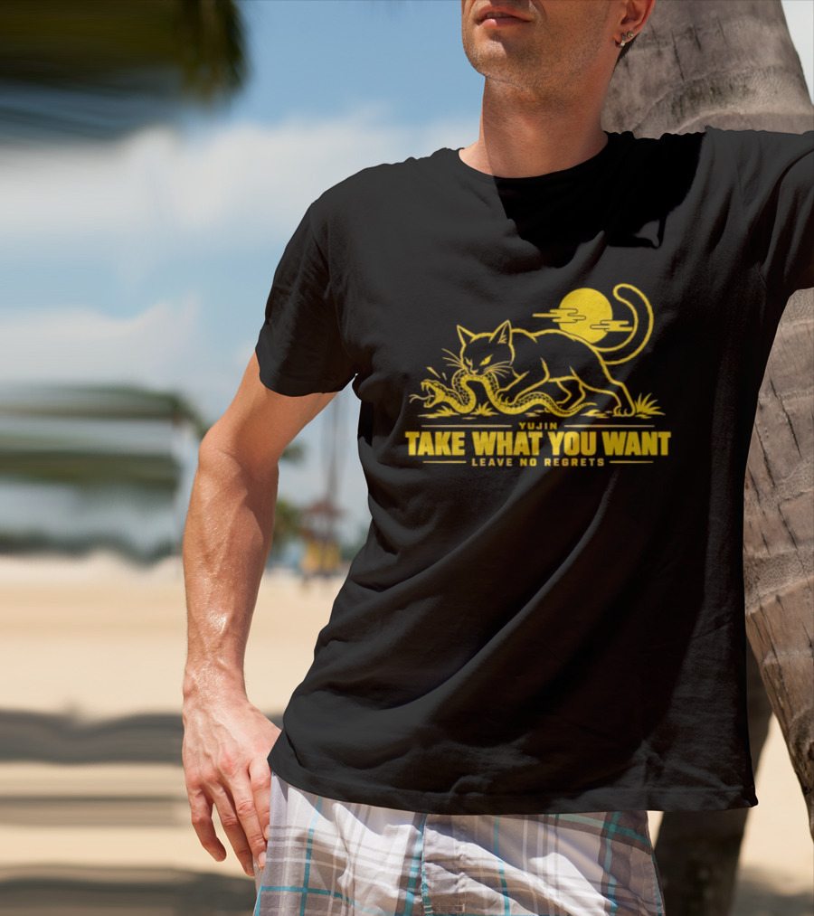 Yujin Take What You Want Leave No Regrets Cat And Snake Sun Scene T-Shirt