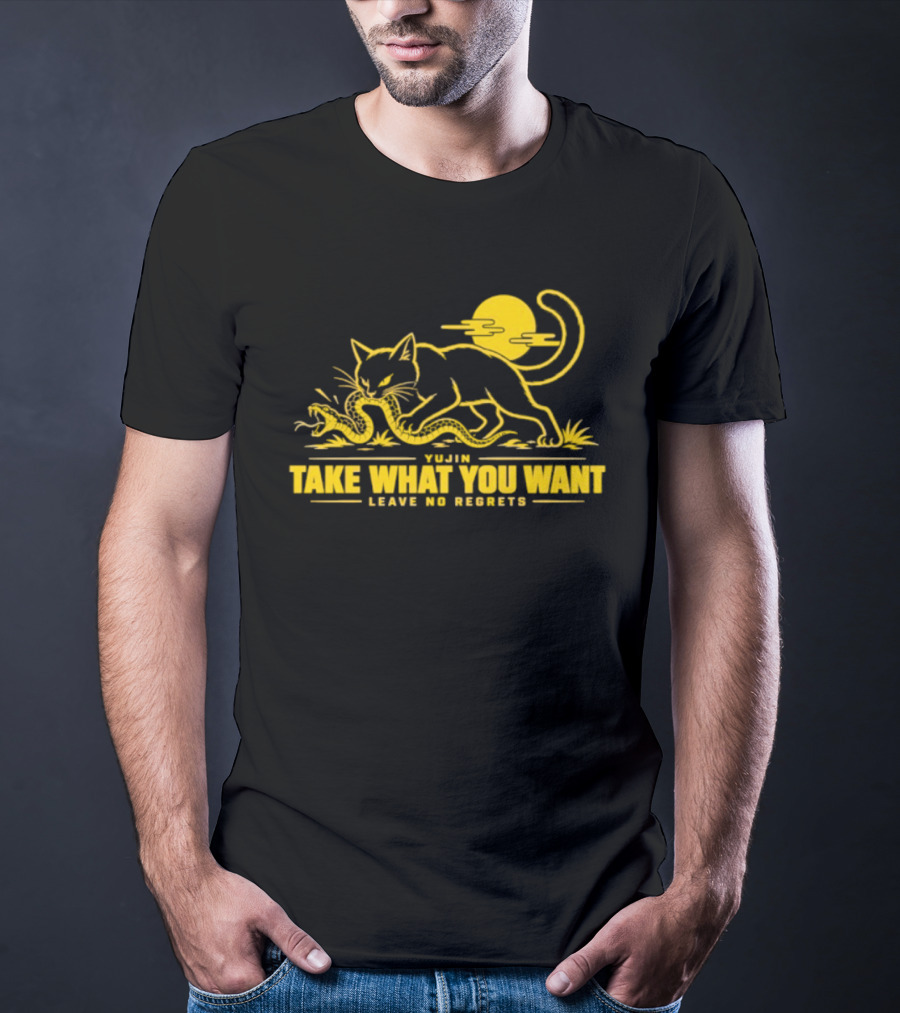 Yujin Take What You Want Leave No Regrets Cat And Snake Sun Scene T-Shirt