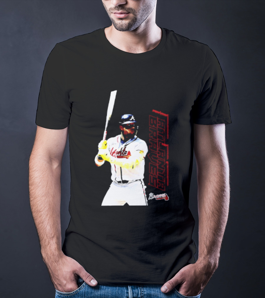 Ronald Acuña Jr Atlanta Braves Swing Action Baseball Player T-Shirt