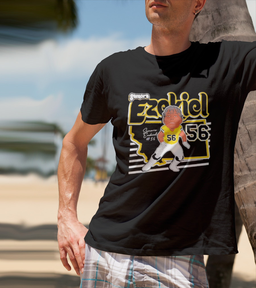Ezekiel Montana State Bobcats Player 56 Samora 2026 Caricature T-Shirt