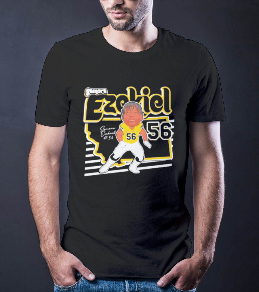 Ezekiel Montana State Bobcats Player 56 Samora 2026 Caricature T-Shirt