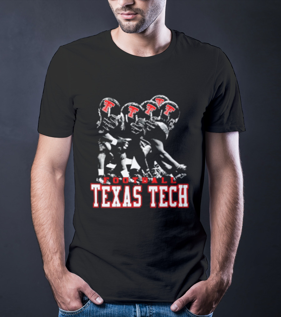 Texas Tech Red Raiders Football NCAA Team Helmets T-Shirt