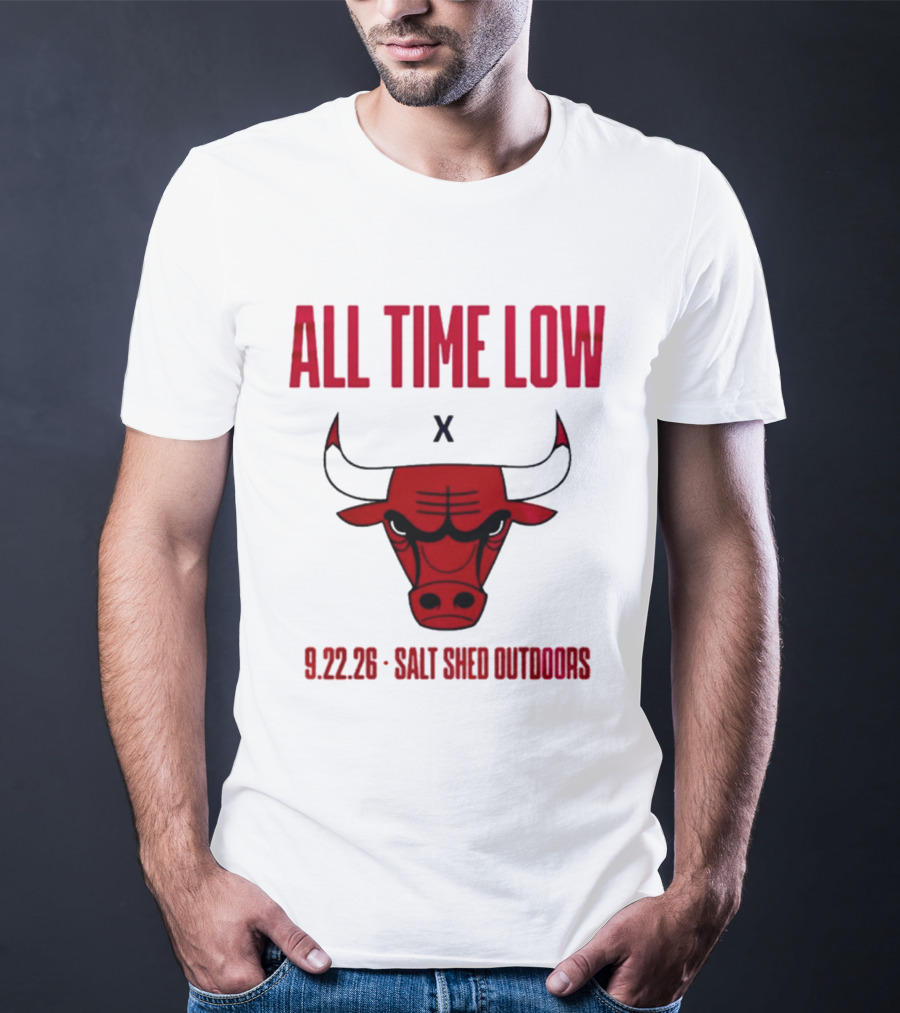 All Time Low Chicago Bulls Collaboration Salt Shed Outdoors 9.22.26 T-Shirt