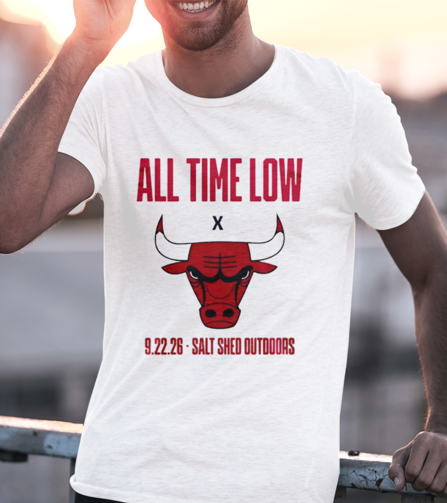 All Time Low Chicago Bulls Collaboration Salt Shed Outdoors 9.22.26 T-Shirt